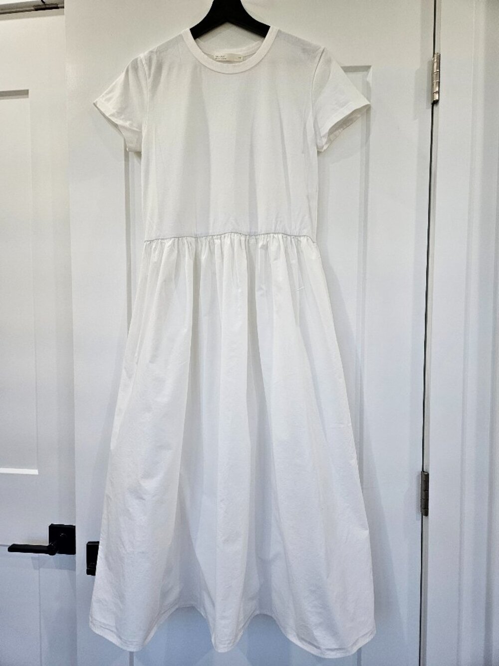 White maxi dress short sleeve